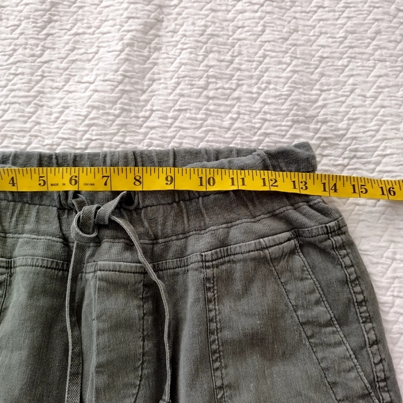 James Perse Mixed Media Pant in Alligator Washed Green Sz 1/S - Picture 9 of 10